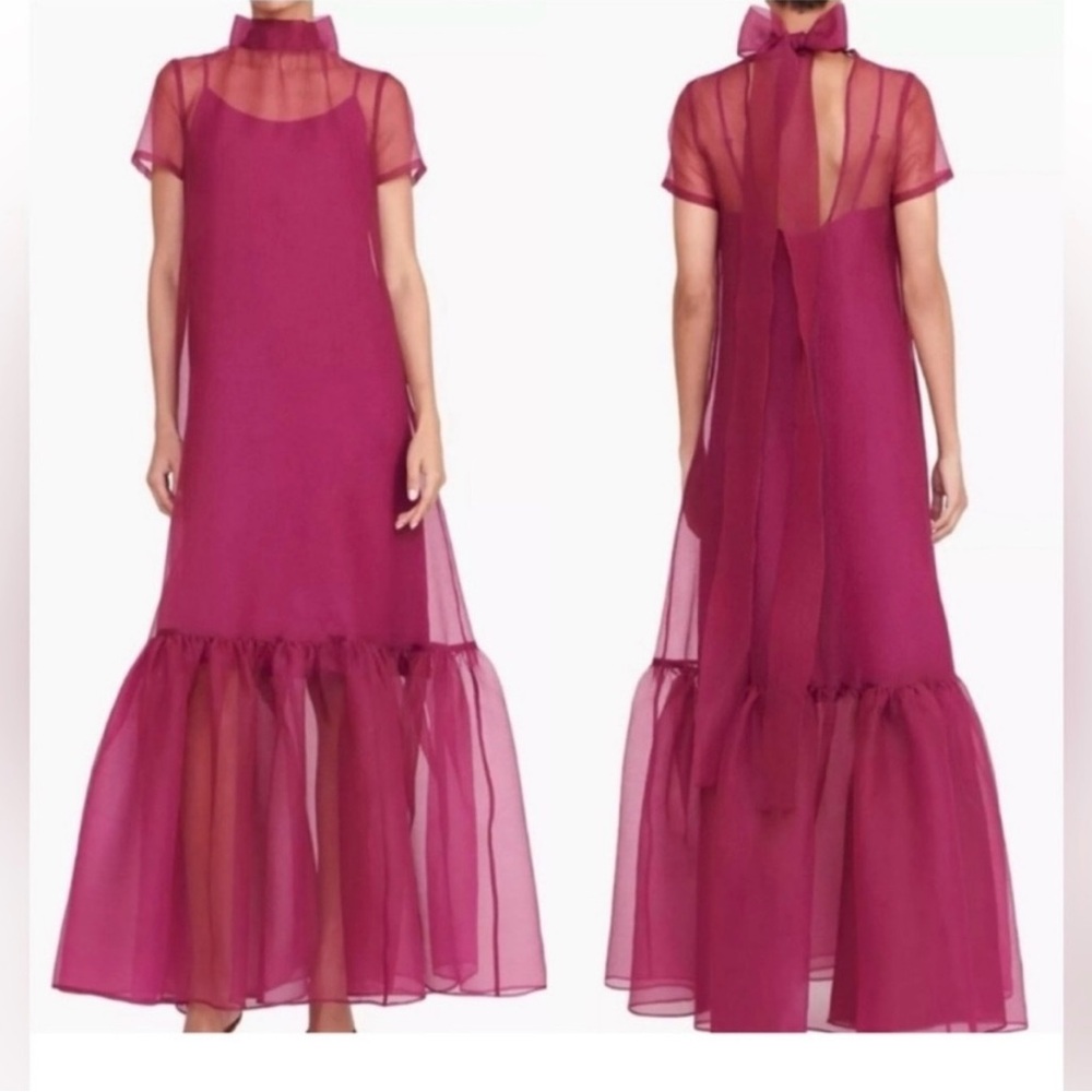 STAUD Syrah Sheer Dress
